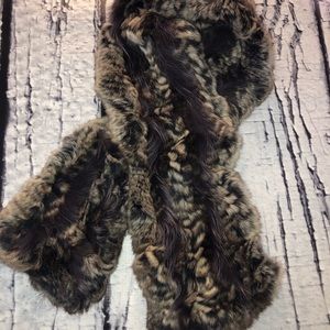 rabbit fur scarf